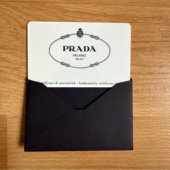 Prada 1BD311 Cleo handbag Authenticity Card